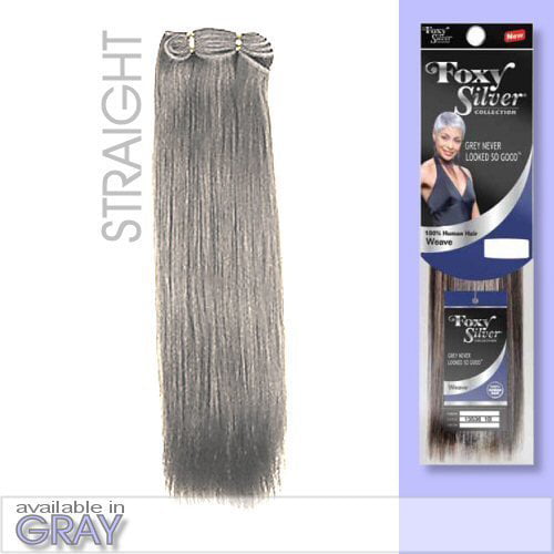 FOXY SALON WEAVE - STRAIGHT12 (Foxy Silver) - Human Hair Weave in 44 -  