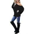 thumbnail image 2 of LACOZY Off The Shoulder Tops Batwing Sleeve Oversized Tunic female sweatshirt Large (Women), 2 of 5