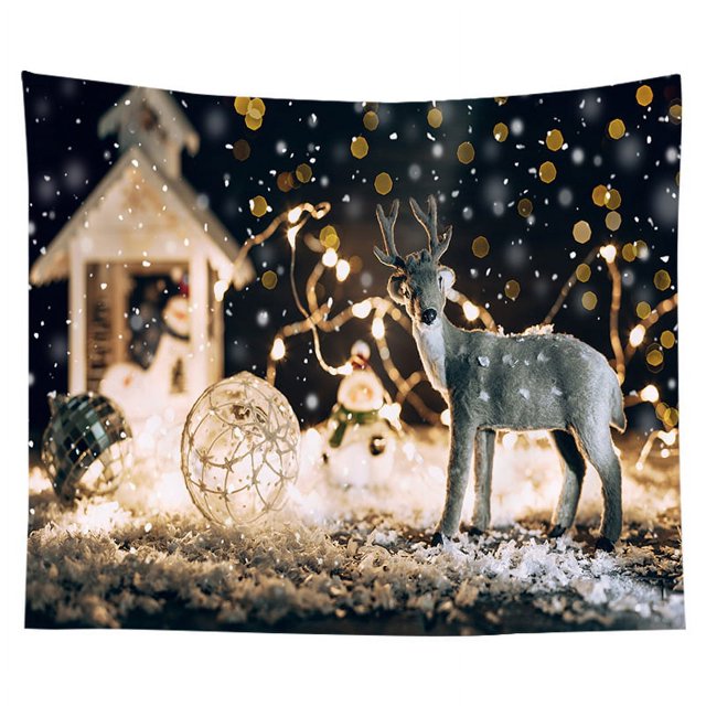 Tapiz de pared de Navidad Decoración colgante de pared Muñeco de nieve Papá Noel Árbol de Navidad Elemento Impresión digital Tapiz Ropa de cama Tapiz Dormitorio Sala de estar Estilo Sailing Electrónica
