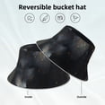 thumbnail image 3 of Vsdgher Black And Gold White Horse Print Bucket Hat for Men&Women Bucket Hat Reversible Summer Double-Side-Wear Travel Gardening, Beach, Camping, Hiking, Fishing Cap, 3 of 5