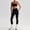 Black, variant on PISONIC Womens Workout Sets Criss Cross Open Sports Bras and High Waist Leggings Sets Pilates 2 Piece Outfits for Women