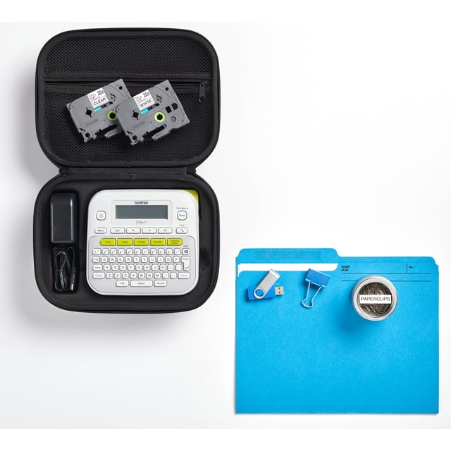 Rotuladora Brother PT-D210SV con funda de transporte y adaptador