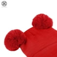 thumbnail image 6 of Luxtrada Newborn Kids Baby Boy Girl Pom Hat Winter Warm Knit Bobble Beanie Cap Scarf Set (Red), 6 of 7