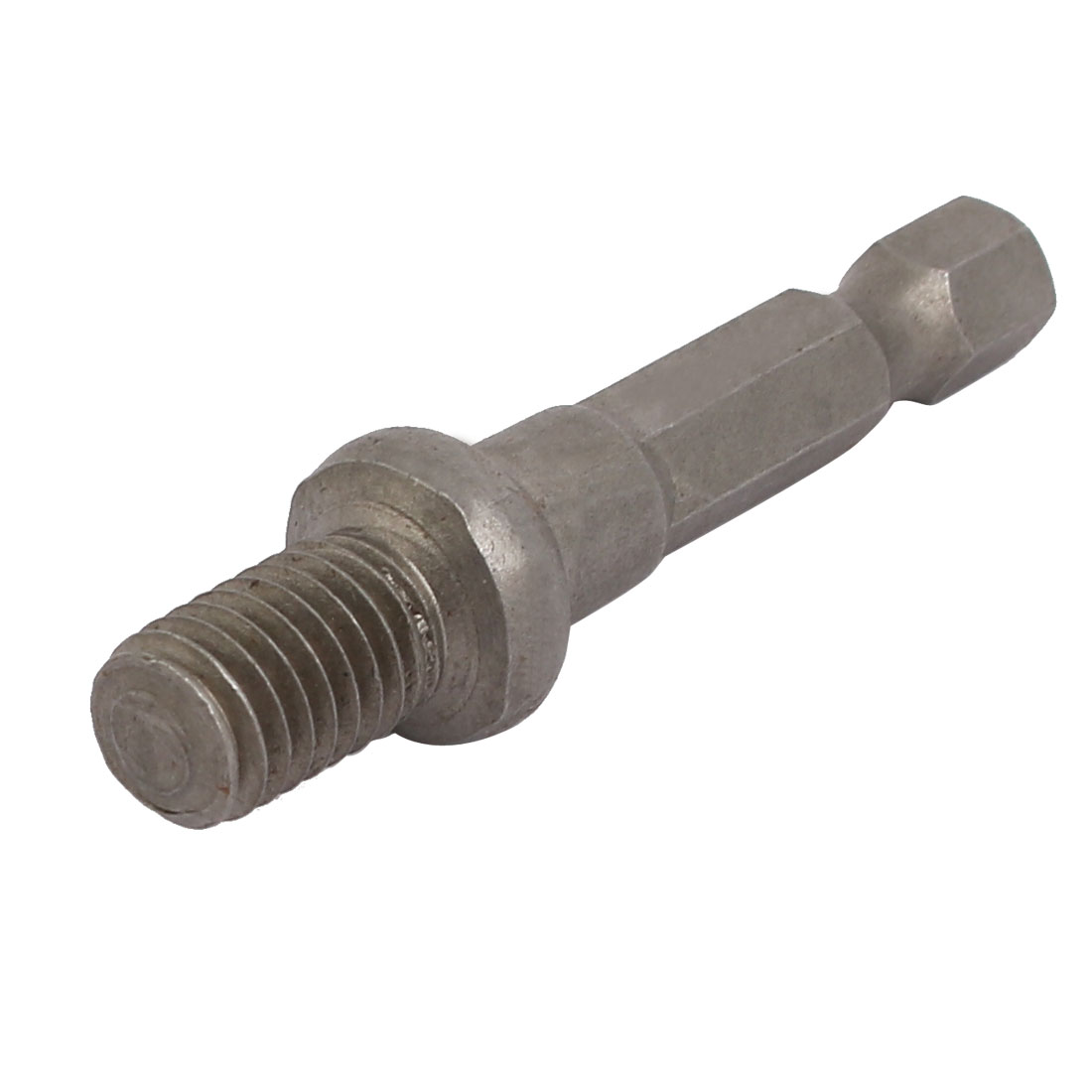M8 Dia Thread Metal Hex Shank Drill Chuck Adapter Connector Gray