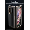 thumbnail image 4 of Galaxy Z Fold 3 Case, Luxury Business Pu Leather Slim Thin Lightweight Full Protection Durable Case with S Pen Holder for Samsung Galaxy Z Fold 3 5G 2021 Phone Cover,Black, 4 of 8