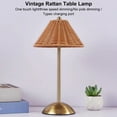 thumbnail image 5 of Cordless Led Table Lamp Rechargeable Dimmable Rattan Touch Table Lamp Cordless Led Table Lamp (Brown), 5 of 10
