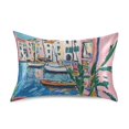 thumbnail image 7 of Yayeee Pillowcase King Size Set of 2 Satin Wrinkle Resistant Pillow Case, Blue Plants Window, 7 of 7