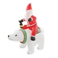 thumbnail image 5 of Inflatable Santa Ride Bear Waterproof Fade Resistant LED Blow Up Christmas Decoration for Lawn Garden Yard 100‑240V EU Plug, 5 of 5