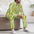 thumbnail image 7 of Yiaed Fresh Sweet Corn Print Men’s Pajamas Set - Long Sleeve Button Down Sleep Shirt and Pajama Bottoms Sleepwear Set Mens Pjs Sets Men's Pajama Bottoms-X-Large, 7 of 7