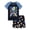 Navy/Light Blue Baseball (Tee & Shorts), variant on Beezizac Boys Summer Pajama Set, 2-Piece Jeep Camo PJs - Short Sleeves & Shorts Soft Sleepwear Size 10