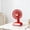 Red, variant on Desktop Mini Fan USB Rechargeable Portable Small Fan 3 Speeds Adjustable Airflow Quiet Operation Compact Design, Handheld And Desktop Use, for Office Home Desk Travel Outdoor