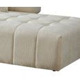 thumbnail image 4 of Modular Sectional Sofa Set with 2 Single Seats and a Loveseat, Linen Armless Sofa with Plastic Legs and Tufting Backrest, Modern Upholstered Sofa for Living Room, Apartment and Small Space, Beige, 4 of 6