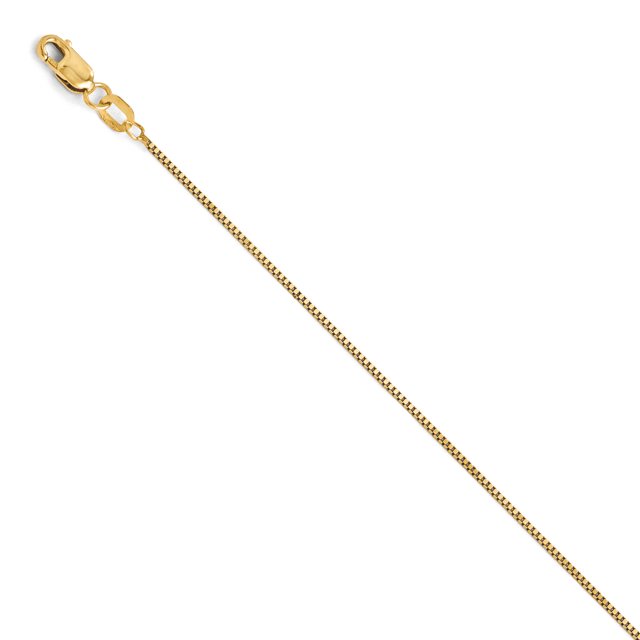 Leslie's 14K Box w/Lobster Anklet (Weight: 1.15 Grams, Length: 9 Inches)