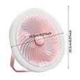 thumbnail image 2 of Portable Camping Fan with LED Lantern, Rechargeable Battery Operated Fan, 3 Speeds, Hanging Hook for Tent, RV, Travel, Worksite, and Home Use, 2 of 8