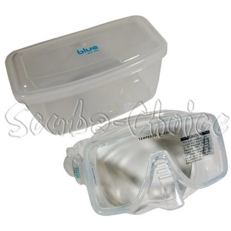 Mask Clear Scuba Dive - Scuba Diving Blue Tek2 Clear One Window Silicone Mask with Box