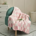 thumbnail image 2 of Throw Blankets Checkerboard Grid Chessboard Gingham Warmer Comfort Reversible Long Shaggy Cozy Decor for Home Bed Couch, 2 of 6