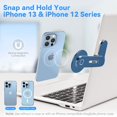 thumbnail image 2 of Support Magnétique pour Ordinateur Portable（bleu）, Support Latéral Réglable pour écran de Téléphone pour iPhone 14 Plus/ iPhone 13 Pro Max/ iPhone 12, d'extension Pliable pour Ordinateur, 2 of 5