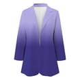thumbnail image 4 of Gibobby Blazer mujer casual Traje de Trabajo Informal de Manga Larga para Oficina Blazer De Color Liso Negocio Ajustado(Púrpura claro,G), 4 of 5