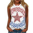 thumbnail image 2 of Aloohaidyvio Womens Plus Size American Flag Tank Tops 4th of July Loose Sleeveless Stars Stripes Patriotic T Shirt, 2 of 5