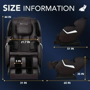 BestMassage Massage Chair,Electric Shiatsu Full Body Zero Gravity Massage Recliner Chair Built-in Heat,Brown
