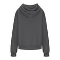 thumbnail image 4 of Charella Women's Solid Color Hoodies Oversized Hooded Sweatshirt with Pocket Dark Gray,XL, 4 of 5