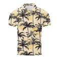 thumbnail image 4 of Gamivast Mens Golf Shirts Tropical Palm Leaf Print Athletic Shirts Quick Dry Turn Down Collar Short Sleeve Shirts Slim Fit Tennis Summer Casual, 4 of 5