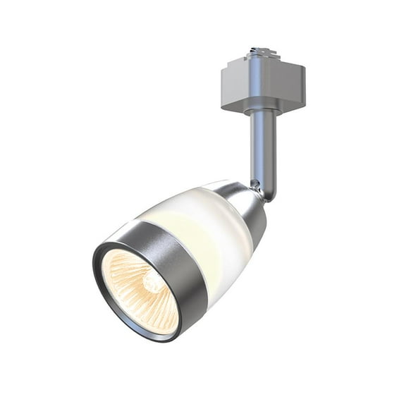 Hampton Bay Frosted Middle Glass Brushed Nickel Linear Track Lighting Head