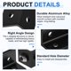 thumbnail image 3 of Uxcell 10Pcs Soporte de esquina interior de 4 agujeros, conector en L para perfil de extrusión de aluminio 3060 ranura T de 8.2mm con tuercas y tornillos para muebles, estructuras de enmarcado, negro, 3 of 6