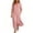 Pink, variant on Guieoi Summer Dresses for Women Plus Size Collared Mid-Sleeve Side-Slit Striped Dress with Pockets Black S