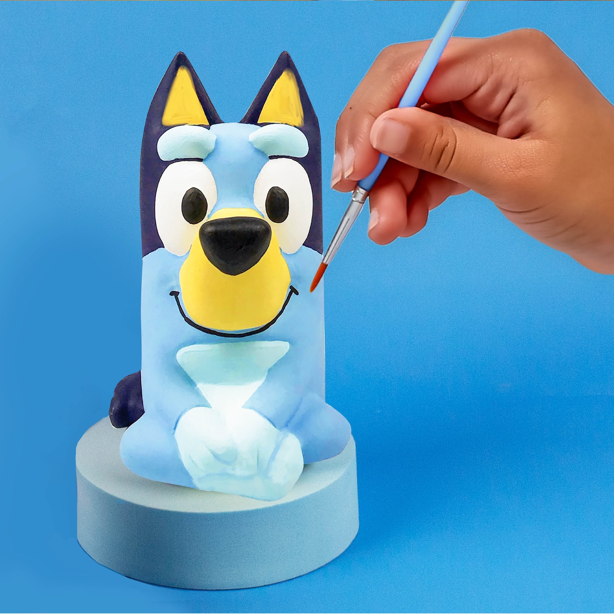 Bluey Paint Your Own Ceramic Figurine Kit with Brush and Acrylic Paints