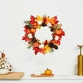thumbnail image 2 of LmnLft Artificial Fall Wreath Sticker 24 Inch, Harvest Pumpkin and Maple Leaf Design for Front Door Thanksgiving Decor, 2 of 6