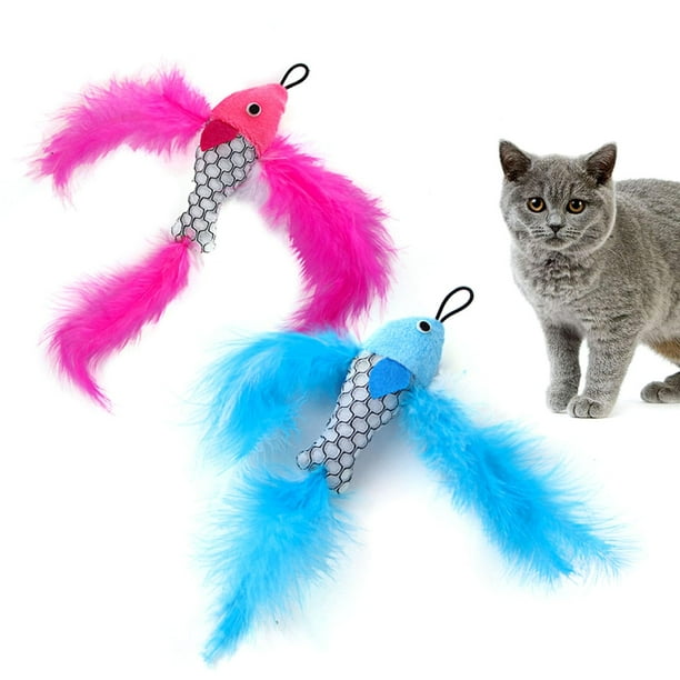 Juguetes interactivos para gatos varita de juguete diseño biónico juguete interactivo mascota de peluche reemplazo para gatito varita de juguete divertidos juguetes para gatos