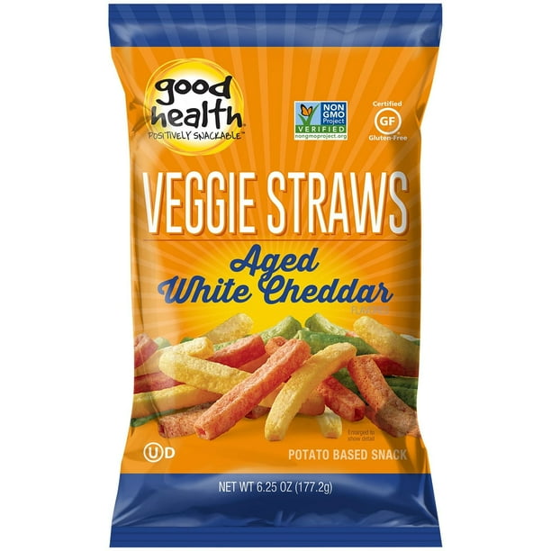 Good Health NonGMO Veggie Straws 6.25 oz. Bag (Aged White Cheddar, 3