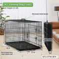 Dkelincs XL Large Dog Crate 42 inch Folding Dog Cage Metal Wire Crates