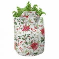 thumbnail image 3 of Watercolor Grow Bags 5-Pack, Poinsettia Rowan, Heavyduty Fabric Pots with Handles for Plants, 2 Sizes, Vermilion Green Magenta, by Ambesonne, 3 of 3