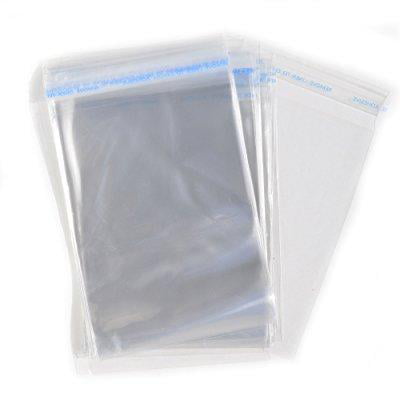 Pack of 100 Anita's Square Card and Envelope White &Square Plastic Card Bag with 25 mm Lip Transparent Pack of 50