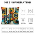 thumbnail image 5 of Shiartex Throw Pillow Cover Beige Abstract Colorful Fancy Geometric and Curved Shapes Pillowcase Home Decorative Square Pillow Case Cushion Cover, 5 of 5