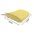 thumbnail image 5 of Yellow Lumbar Pillow, Yellow Tropical Exotic Pineapple Fruit Pattern with Dots Little Circles, Soft Back Cushion for Office Chairs with Adjustable Straps, 14" x 13", White and Yellow, by Ambesonne, 5 of 7