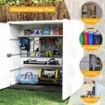 thumbnail image 4 of Space-Saving Outdoor Storage Unit - 3-Shelf Weatherproof Cabinet with Modern Geometric Doors (Contains one shelf)​ - White, 4 of 8