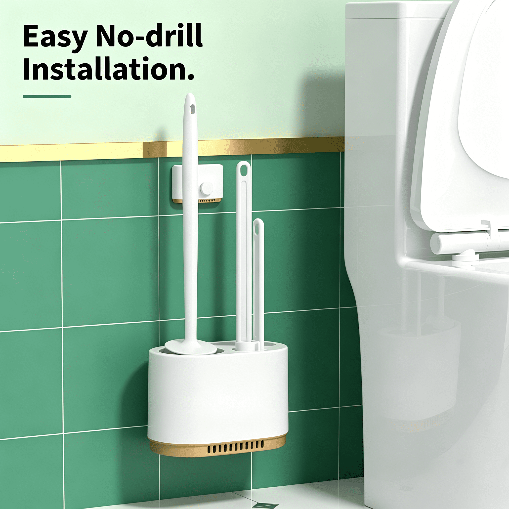 ACDANC 2026 New Toilet Brush Toilet Bowl Brush and Strong Bristles Long Brush and Heavy Base for Bathroom Toilet for Bathroom,Restroom,Shower,Portable Toilet