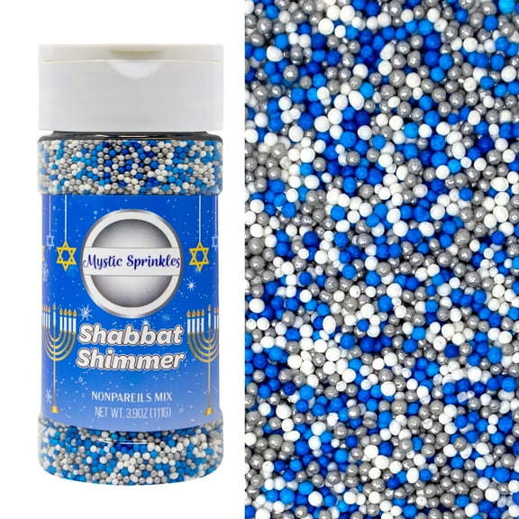 Mystic Sprinkles Shabbat Shimmer Nonpareil Mix 3.9oz
