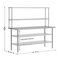 thumbnail image 4 of Flash Furniture Reader Portable Prep and Work Table 18 2 Galvanized Steel Undershelves, 4 of 9