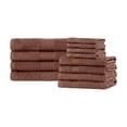 thumbnail image 2 of BNM Eco-Friendly Cotton Assorted Towel 12 Piece Set, Brown, 2 of 5