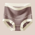 thumbnail image 7 of GigrtiJin Womens Postpartum Coton Underwear Plus Size High Cut Ribbed No Show Panties Loose Breathable Underpants, 7 of 7