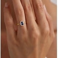 thumbnail image 3 of vylahjewellery 1.50 CT Oval Cut Blue Moissanite Diamond Ring 14K Yellow Gold Best Woman Proposal Wedding Ring, 3 of 5