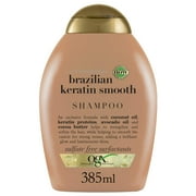 Ogx Ever Straightening + Brazilian Keratin Therapy Smoothing Shampoo With Coconut Oil, Cocoa Butter & Avocado Oil For Lustrous, Shiny Hair, Paraben-Free, Sulfate-Free Surfactants, 13 Floz