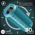 thumbnail image 4 of Ortizan X10B 24W Bass Boost Bluetooth Speaker, IPX7 Waterproof, 30H Playtime, Multi-Colored Lights, 4 of 9