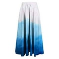 thumbnail image 4 of Maoxin Skirt for Women Women's Casual Flowers Printed line Elastic Waist Skirt Plus Size Skirts for Women,Blue,3XL, 4 of 5