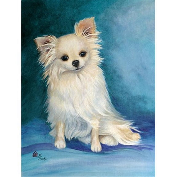 Carolines Treasures  Jazz Chihuahua Long Hair Flag Canvas House Size