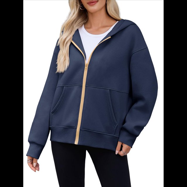 Sudadera con Capucha para Mujer, Sudadera con Cremallera, Moda de Otoño, Chaquetas de Larga, Ropa de Invierno, Conjuntos Marina S